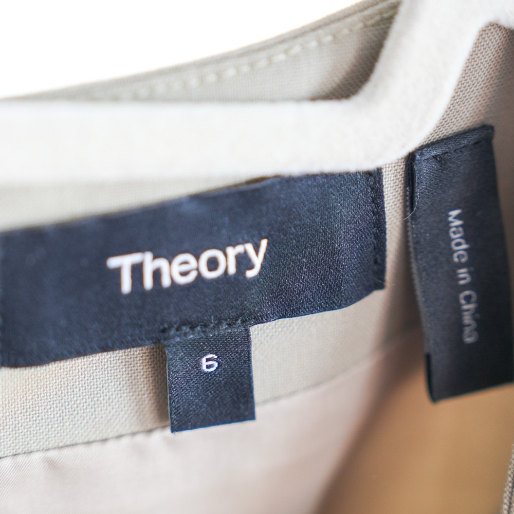 THEORY Beige Short Sleeve Dress - Picture 3 of 7